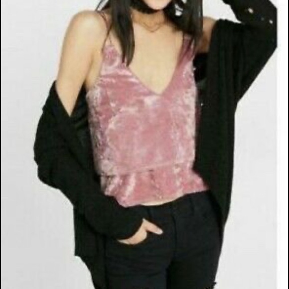 Express Velvet Crop Top